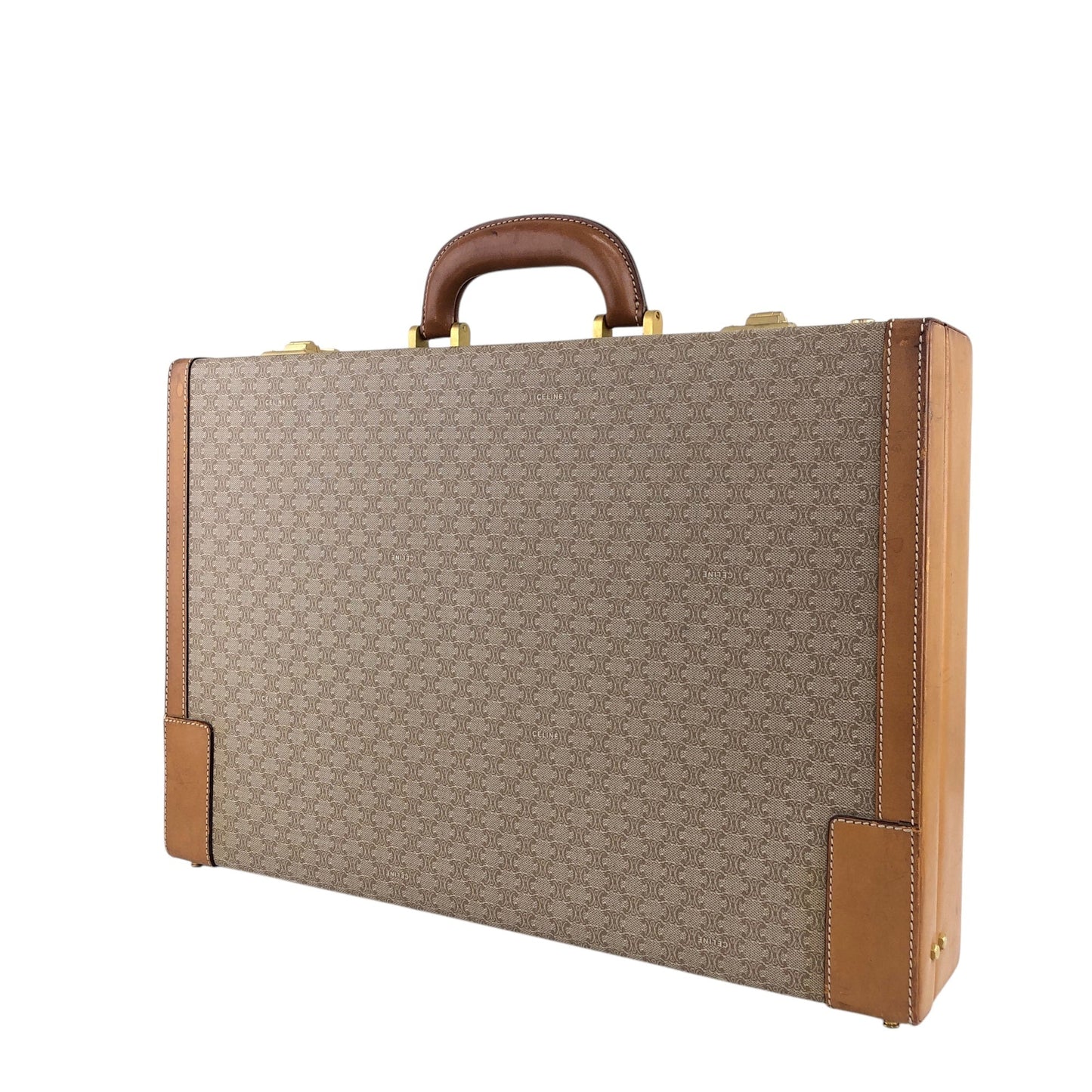CELINE Macadam Handbag Trunk Case Beige mp7ck6