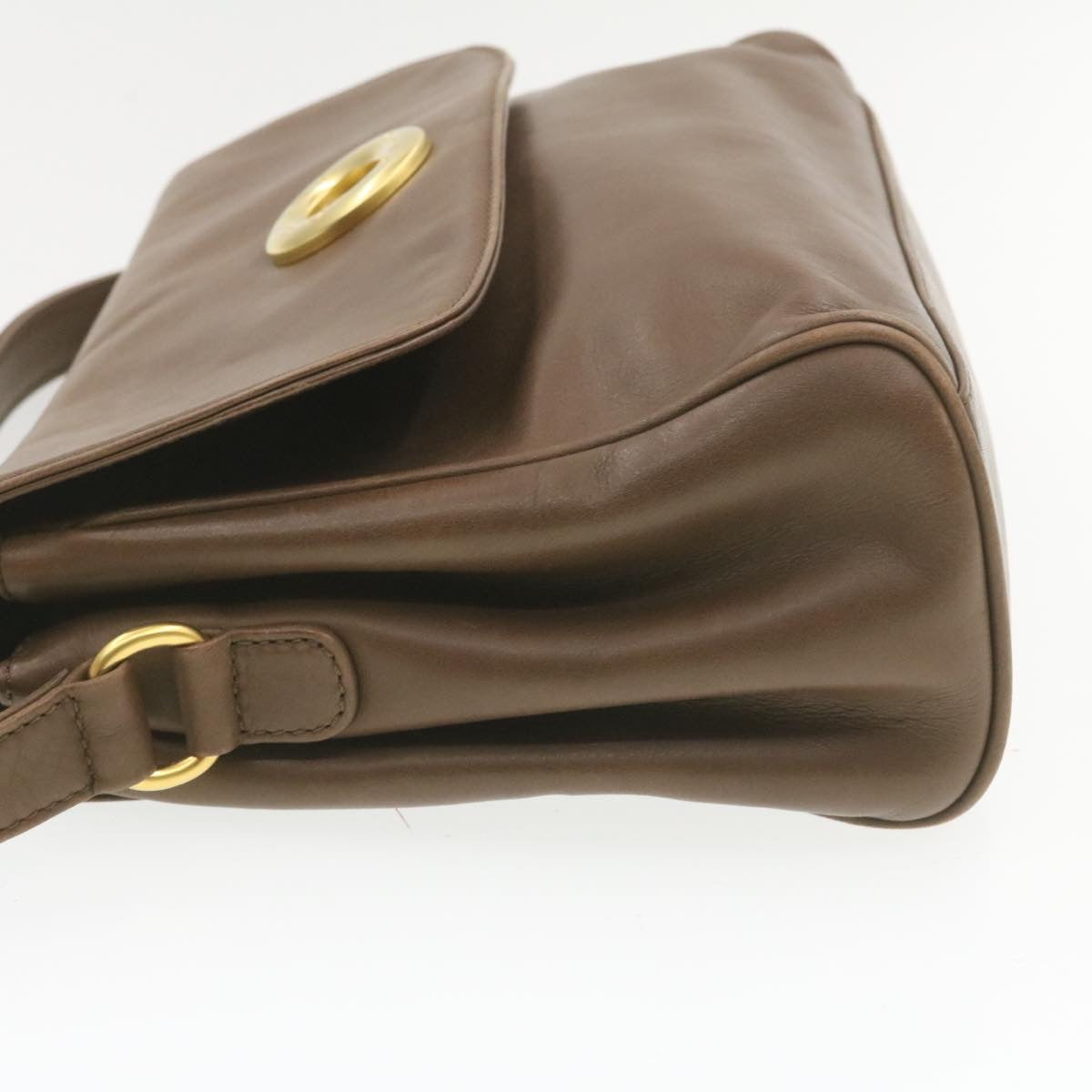 Luxury CELINE ring Shoulder Bag Leather Brown rd1551