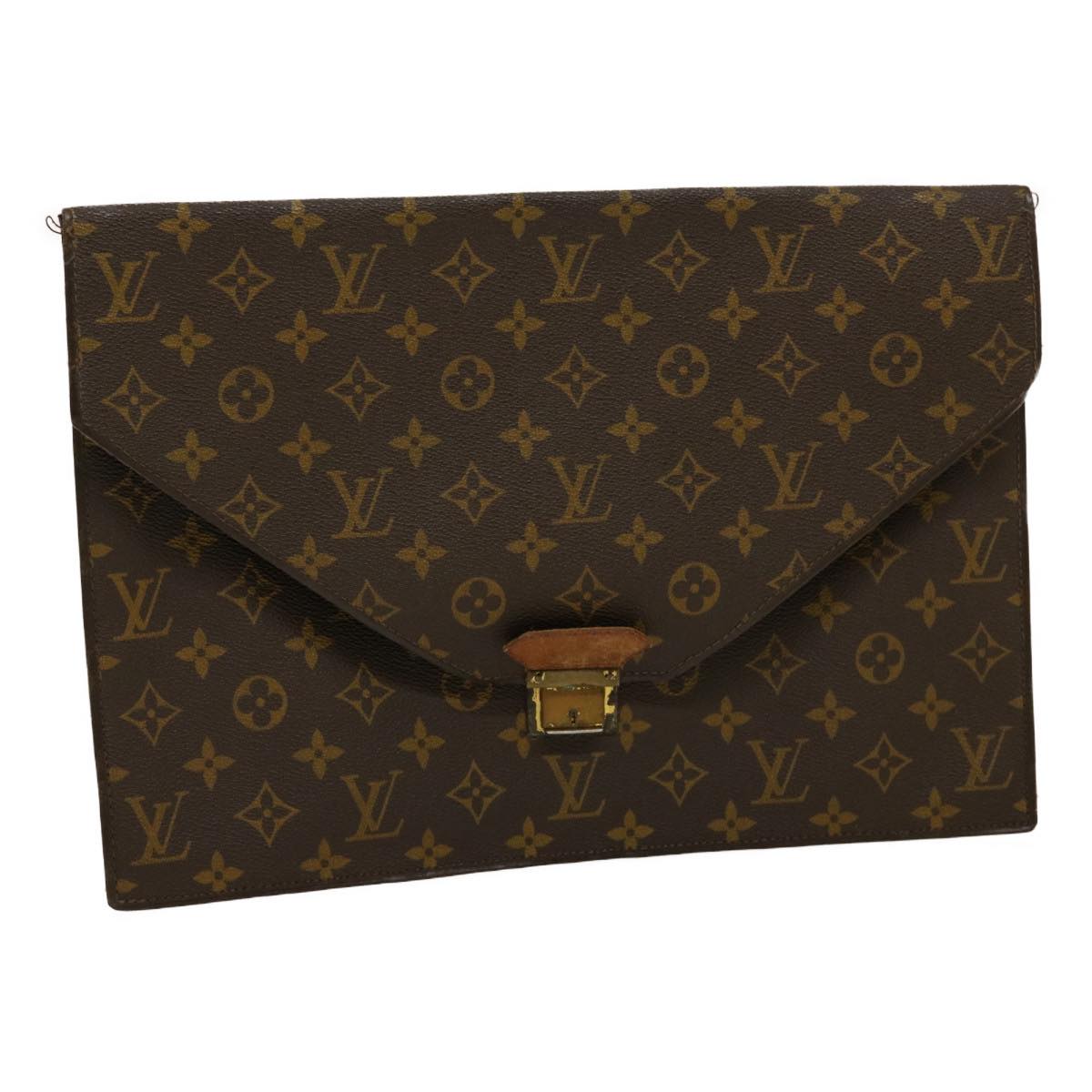 LOUIS VUITTON Monogram Posh plate Briefcase M53522 LV Auth rd2176