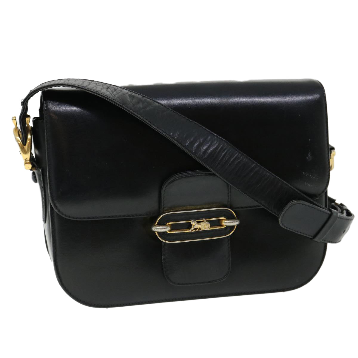 Luxury CELINE Shoulder Bag Leather Black rd3515