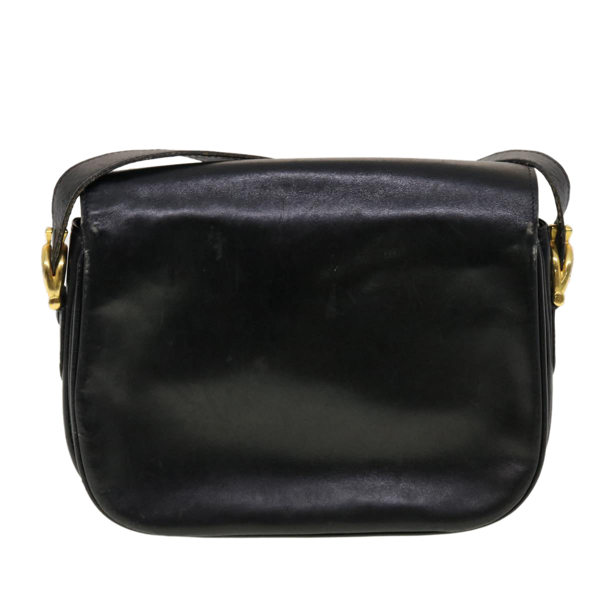 Luxury CELINE Horse Carriage Shoulder Bag Leather Black rd4963
