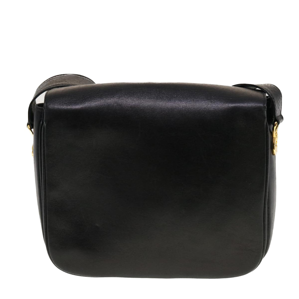Luxury CELINE Horse Carriage Shoulder Bag Leather Black rd5252