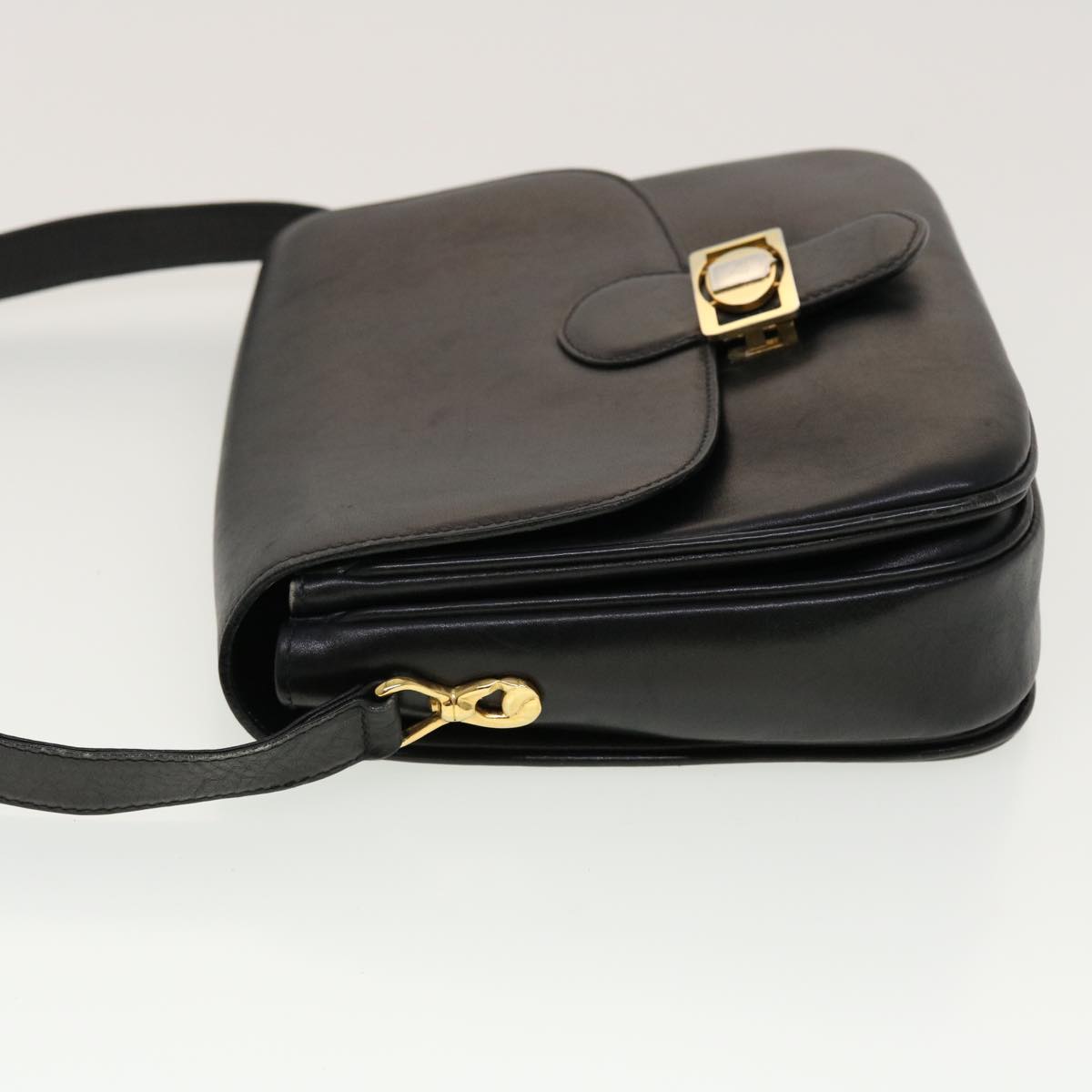 Luxury CELINE Horse Carriage Shoulder Bag Leather Black rd5252