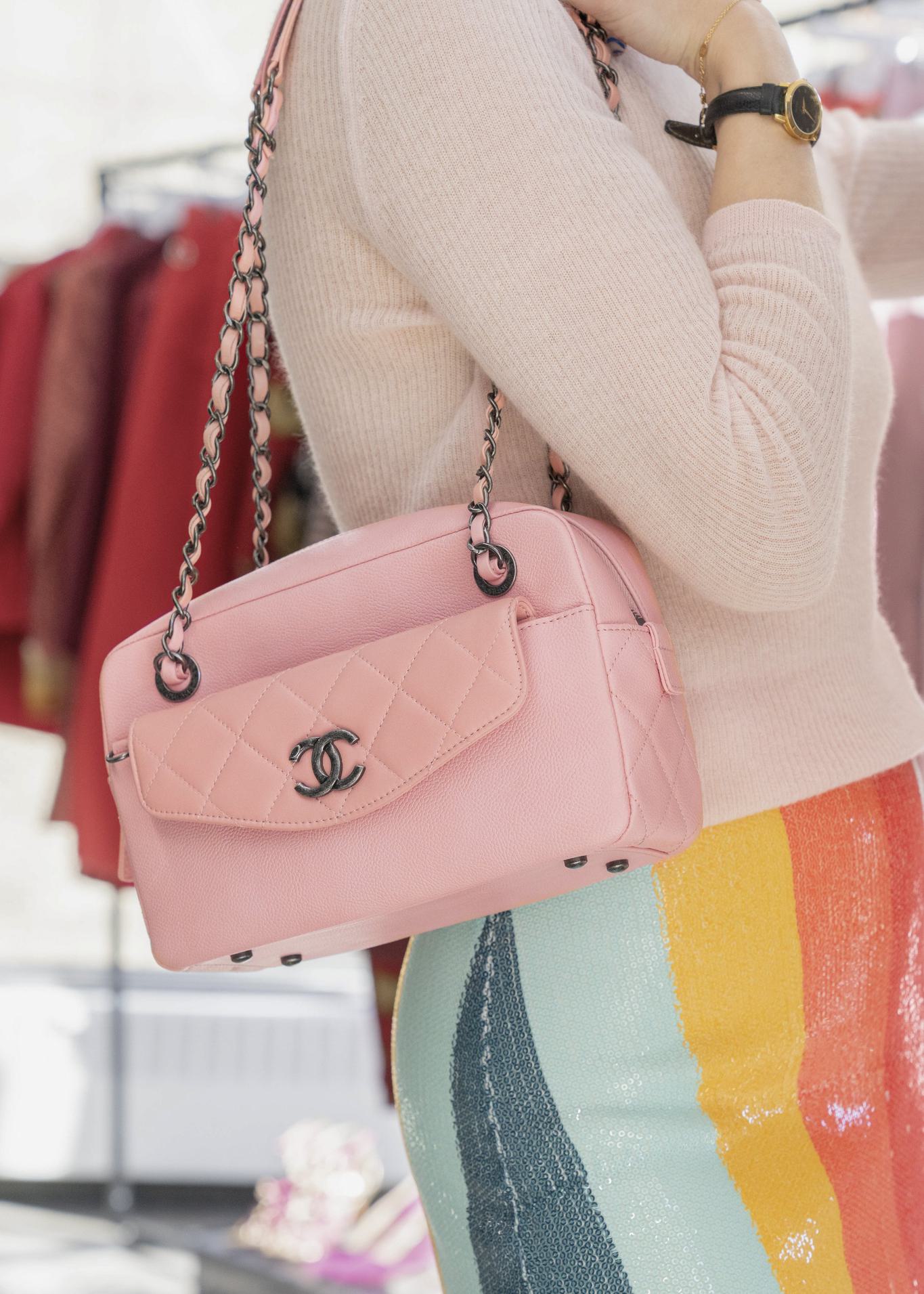 Chanel Pink Coco Break Camera Case Shoulder Bag - Rovelle Bags