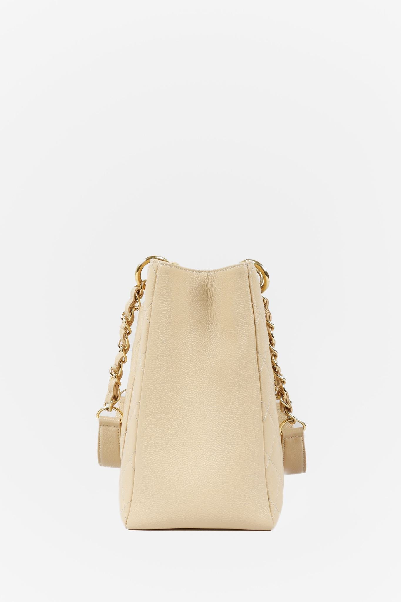 Chanel Beige Caviar Grand Shopping Tote Tote Bag - Rovelle Bags