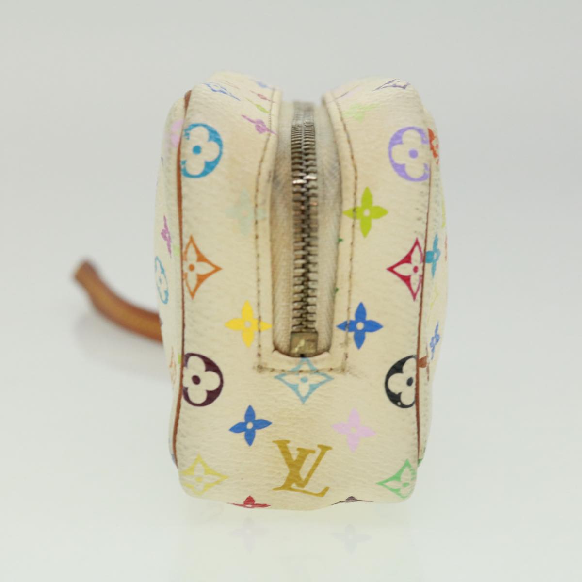 LOUIS VUITTON Monogram Multicolor Trousse Wapity Pouch White M58033 Auth rh288