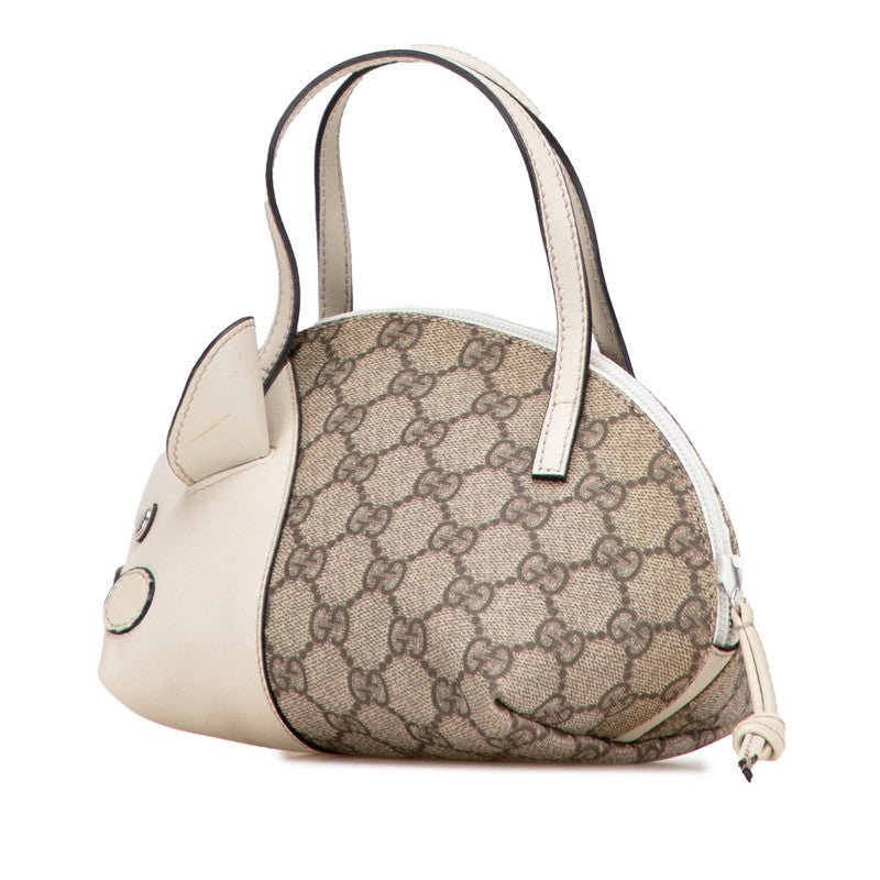 Gucci GG Supreme Childrens ZOO Mini Handbag PVC Leather Handbag