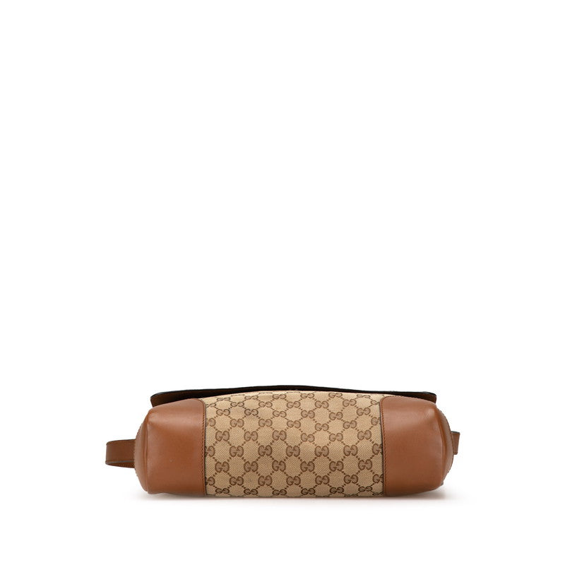 Gucci GG Canvas Leather Shoulder Bag