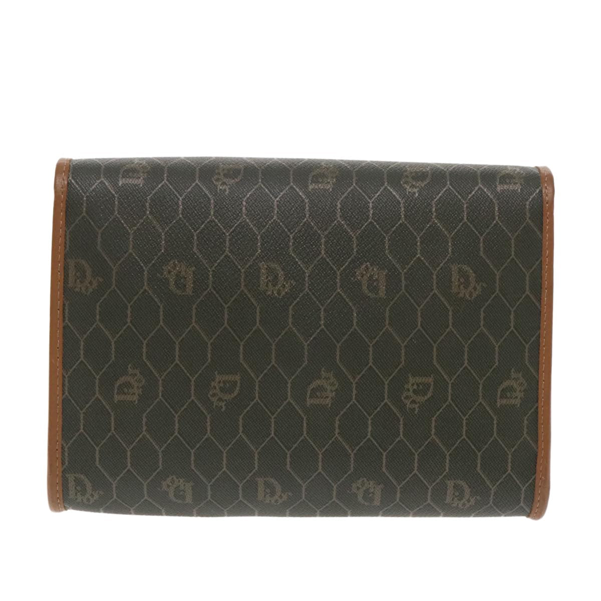 Christian Dior Honeycomb Chain Canvas Khaki Canvas Shoulder Bag Bag ()