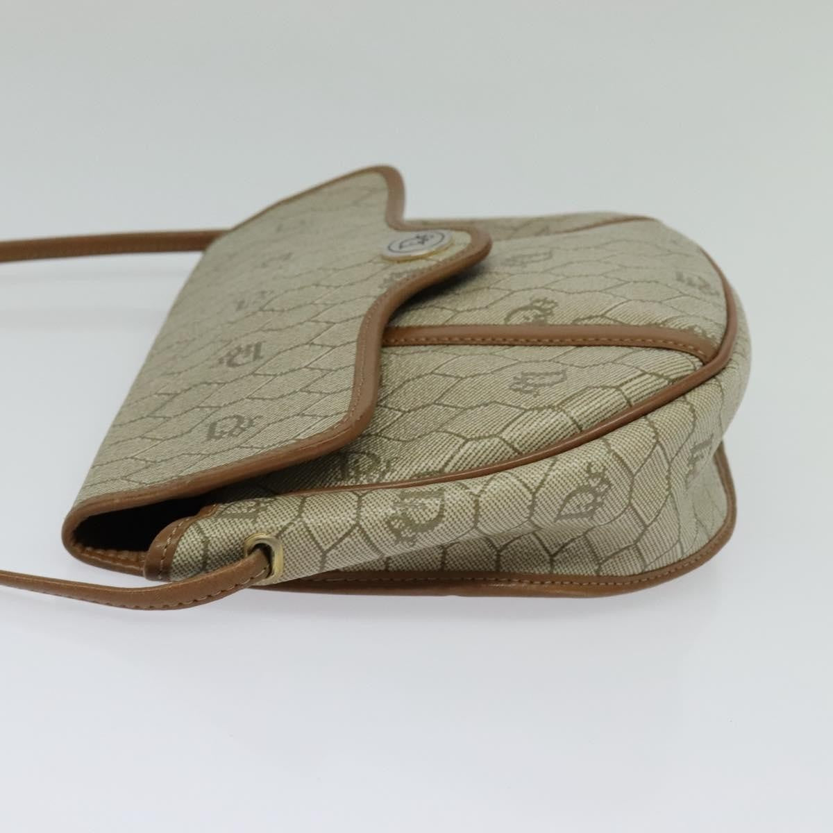 Christian Dior Honeycomb Shoulder Bag Canvas Beige Canvas Bag ()