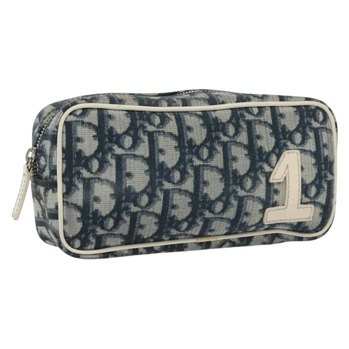 Christian Dior Trotter Pouch Diorissimo Canvas Navy Canvas Clutche & Pouche Bag ()