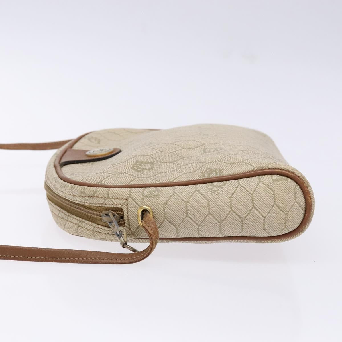 Christian Dior Honeycomb Shoulder Bag Canvas Beige Canvas Bag ()