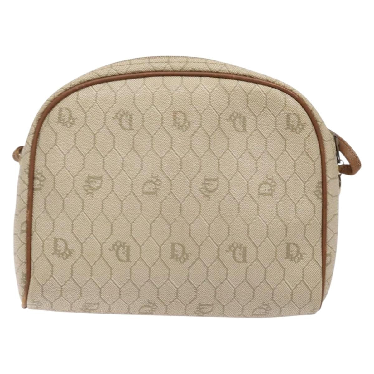 Christian Dior Honeycomb Shoulder Bag Canvas Beige Canvas Bag ()