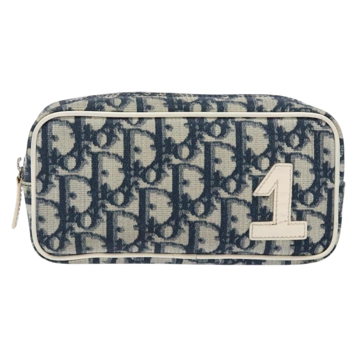 Christian Dior Trotter Pouch Diorissimo Canvas Navy Canvas Clutche & Pouche Bag ()