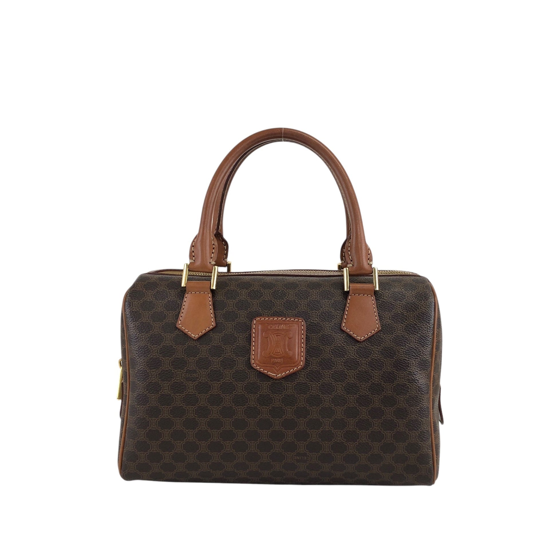 CELINE Handbag Boston bag Brown 5btbte