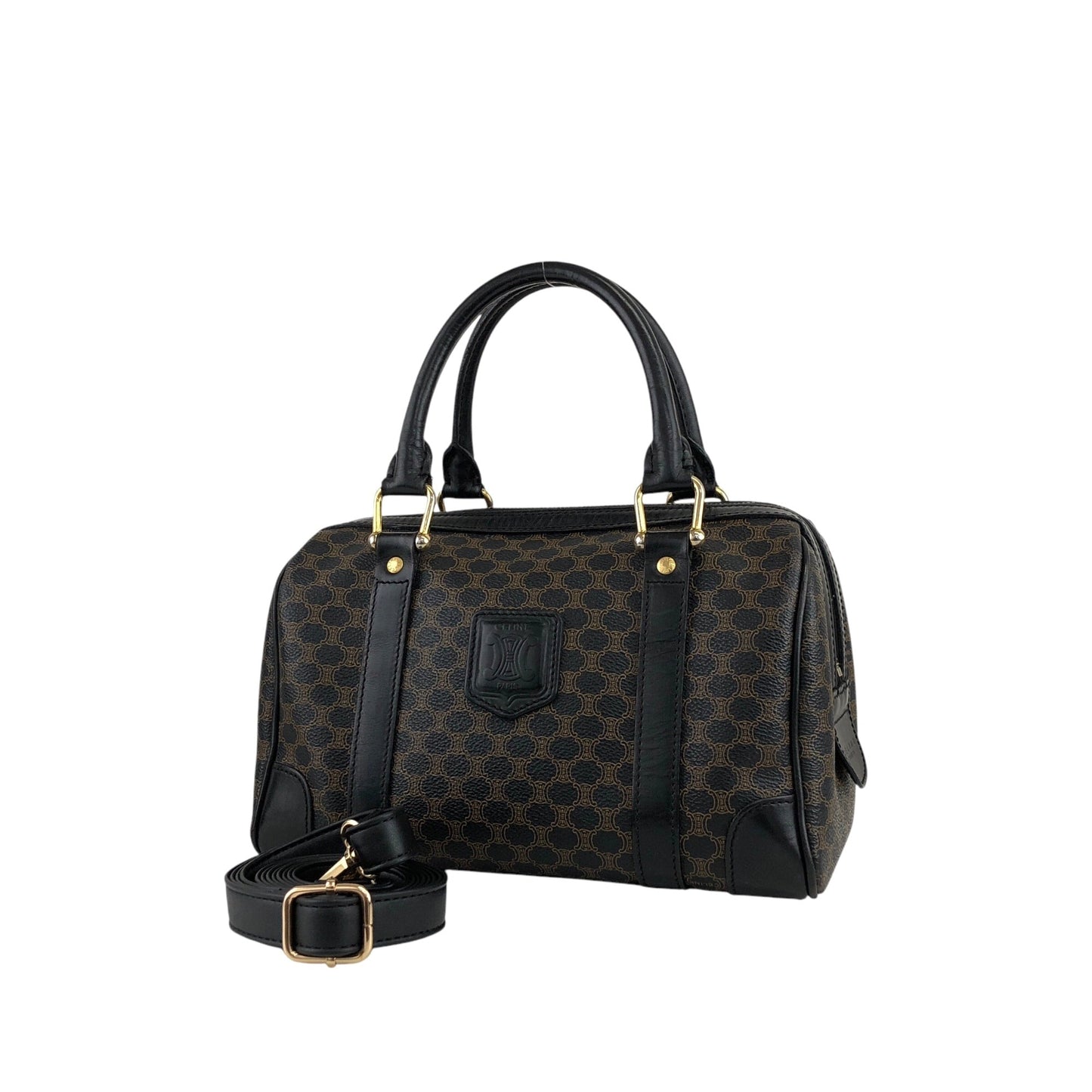 CELINE Two-way Shoulder bag Boston bag Brown 5uamii