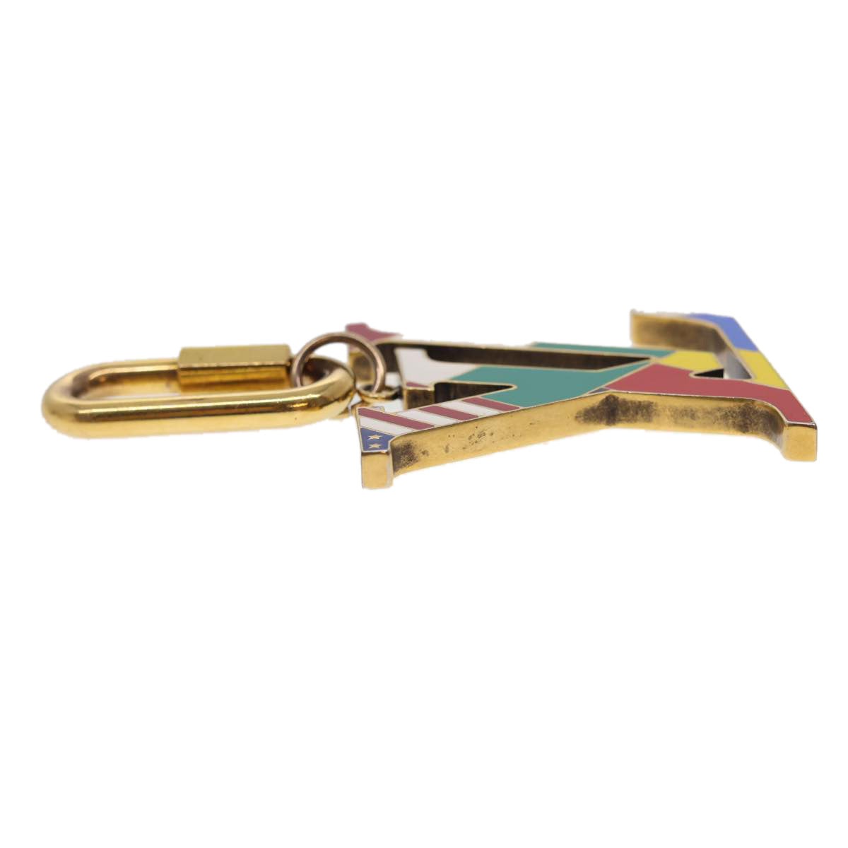 LOUIS VUITTON Bijou Sac LV Flag Charm Gold Tone Multicolor MP2484 LV tb621