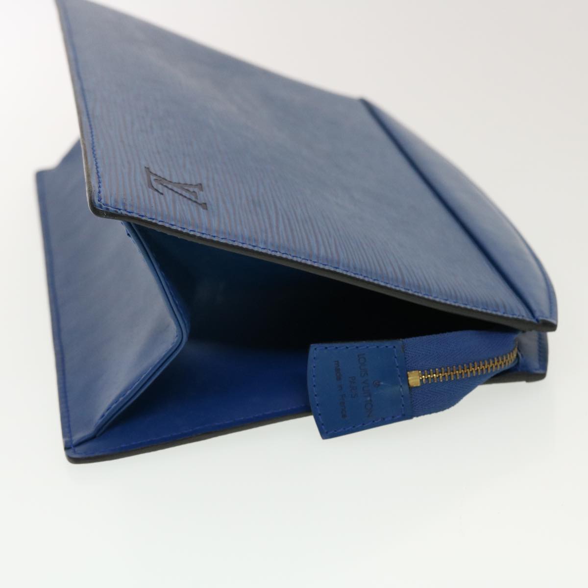 LOUIS VUITTON Epi Trousse Crete Clutch Bag Blue M48405 LV th3672