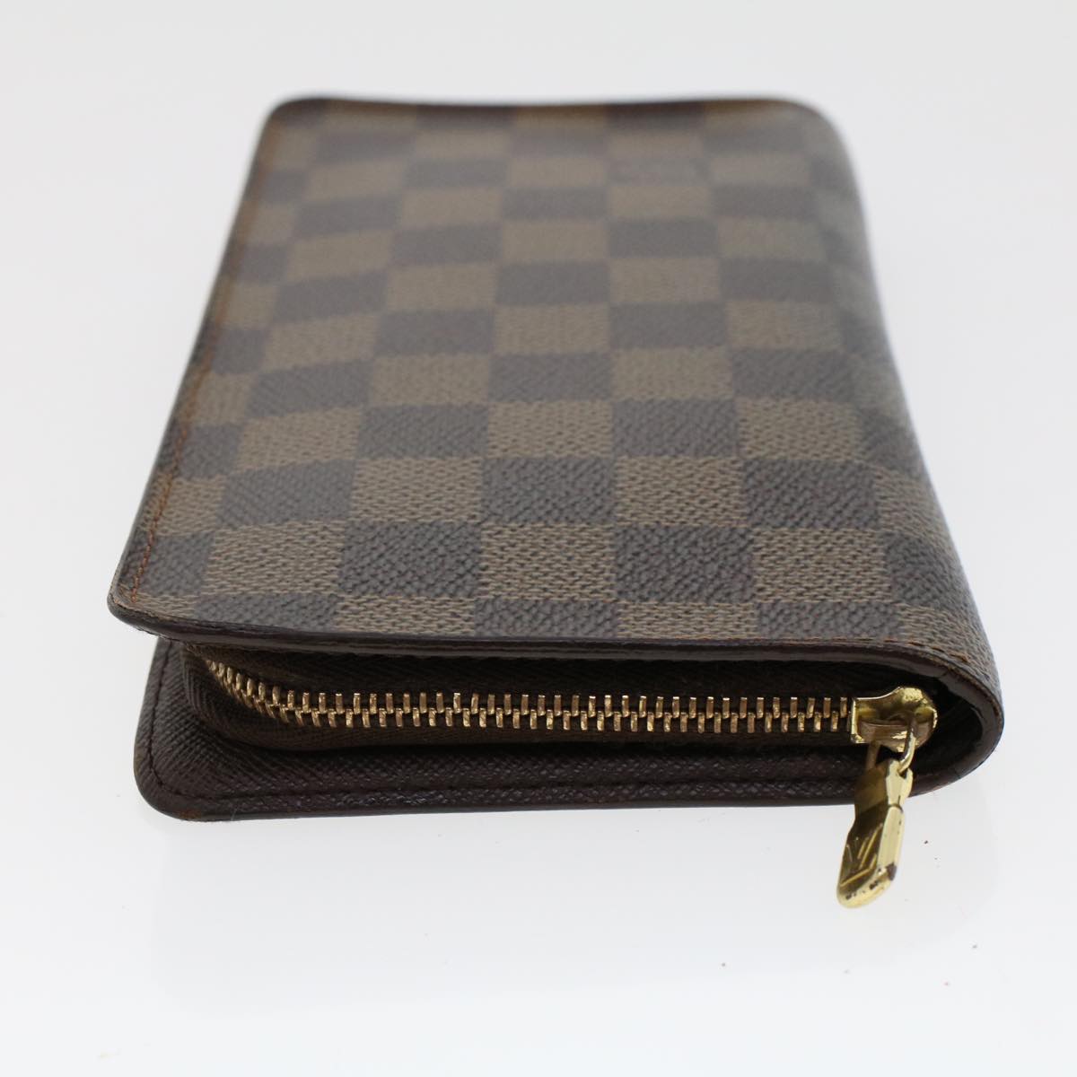LOUIS VUITTON Damier Ebene Porte Monnaie Zip Long Wallet N61728 LV th3795