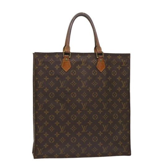 LOUIS VUITTON Monogram Sac Plat Hand Bag M51140 LV th3804