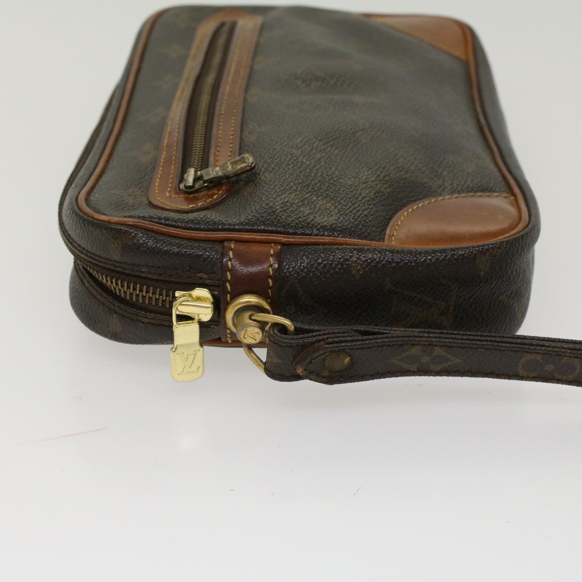 LOUIS VUITTON Monogram Marly Dragonne PM Clutch Bag M51827 LV th3808