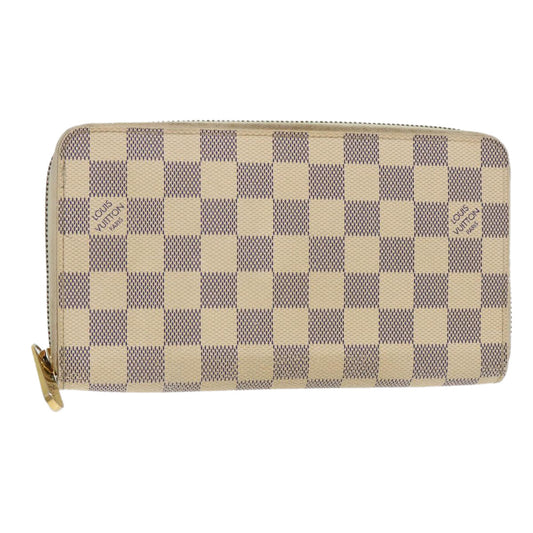 LOUIS VUITTON Damier Azur Zippy Organizer Long Wallet N60012 LV Auth th3873
