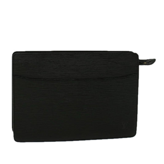 LOUIS VUITTON Epi Pochette Homme Clutch Bag Black M52522 LV Auth th4161