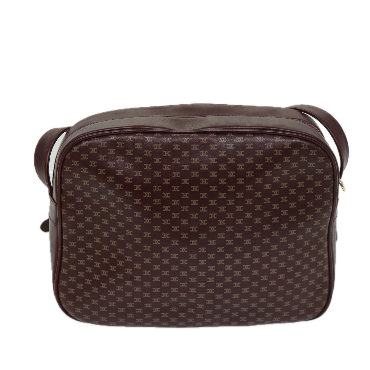 Luxury CELINE Shoulder Bag Leather Bordeaux th4687