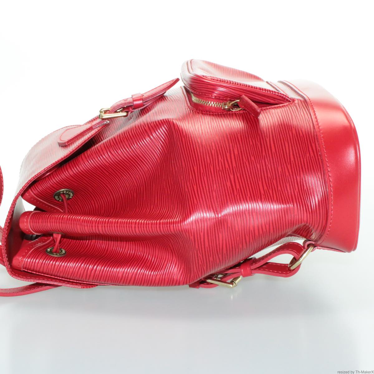 LOUIS VUITTON Epi Montsouris MM Backpack Red LV am2389sA