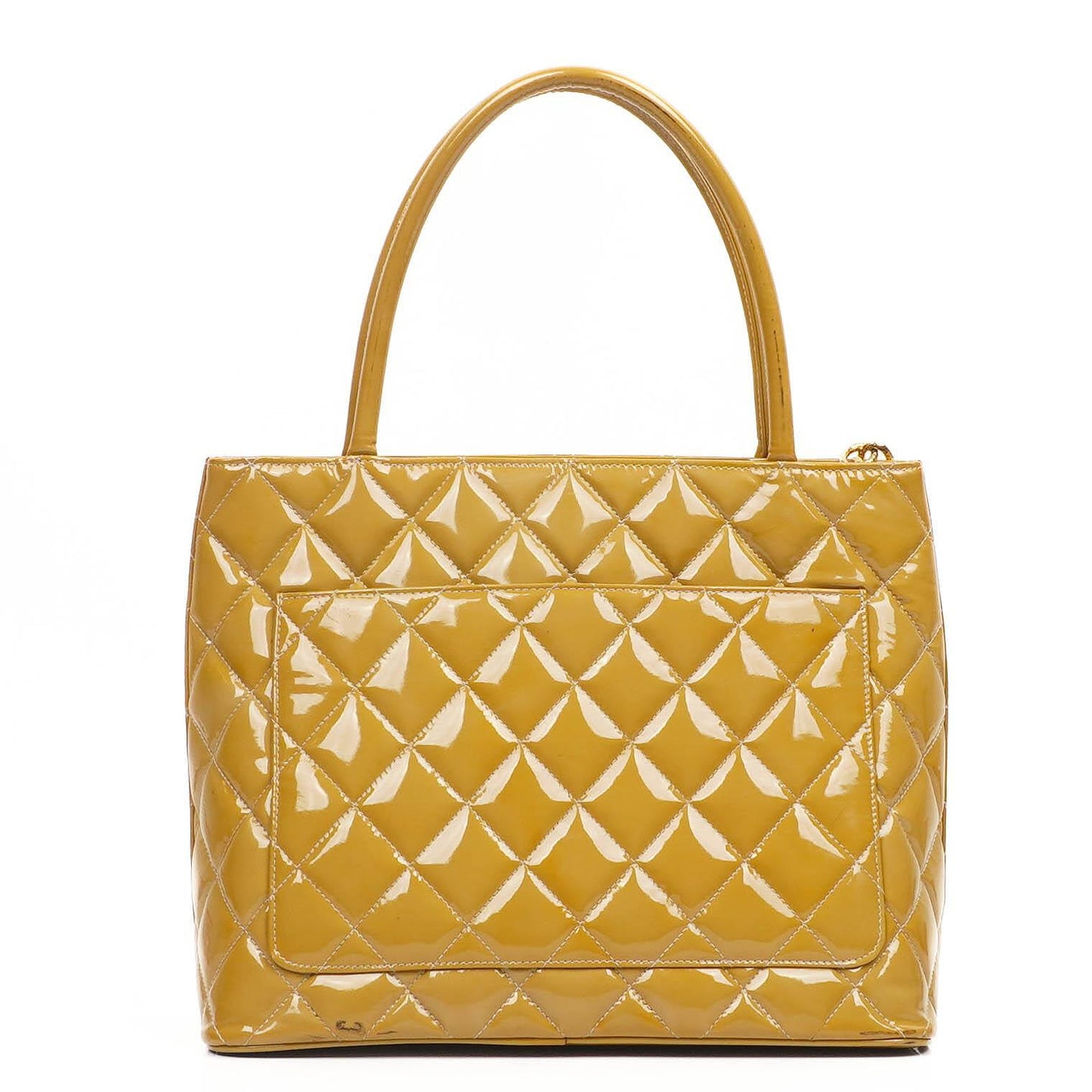 The Chanel Patent Medallion Tote Yellow