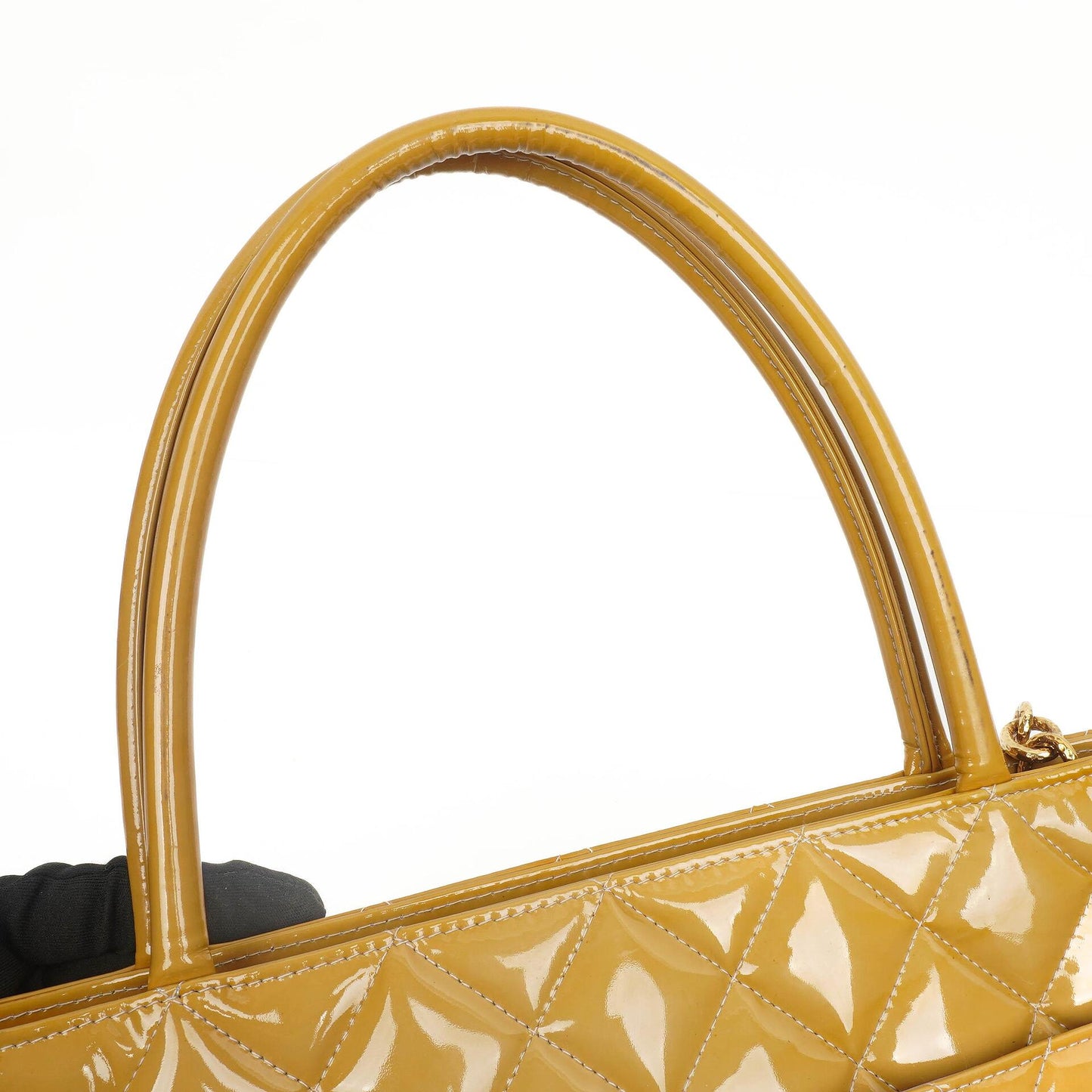 The Chanel Patent Medallion Tote Yellow