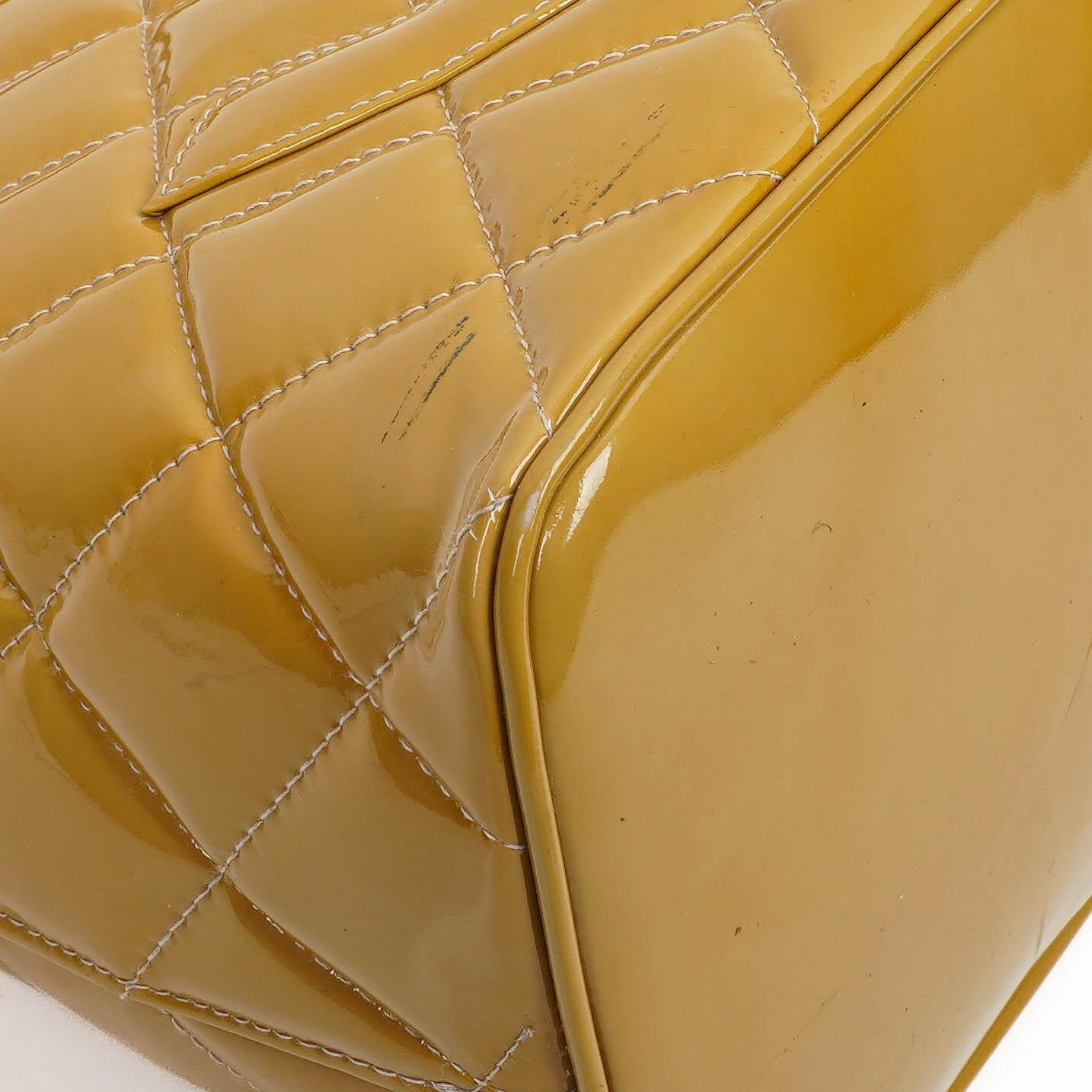 The Chanel Patent Medallion Tote Yellow