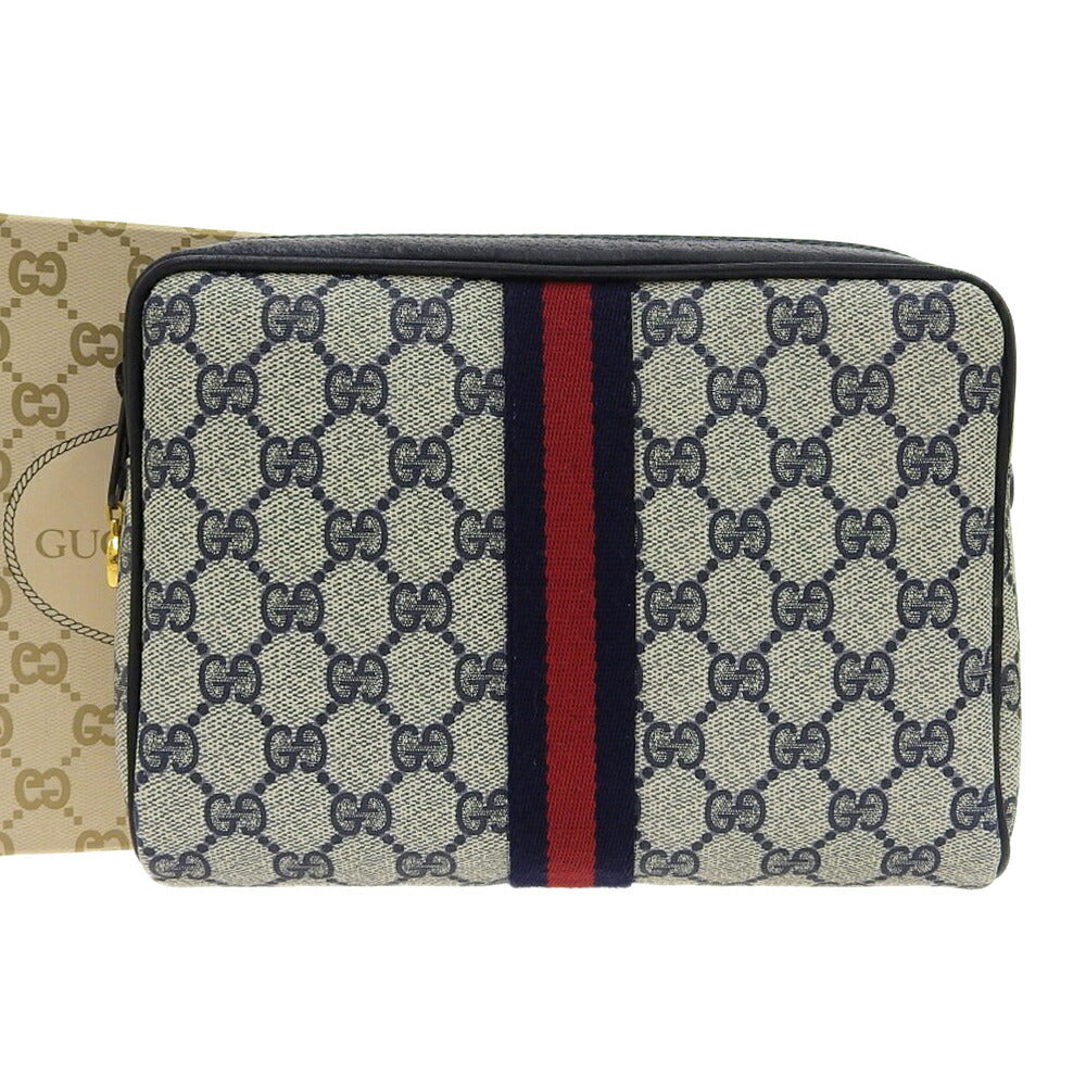 Gucci Sherry Line Pouch Navy