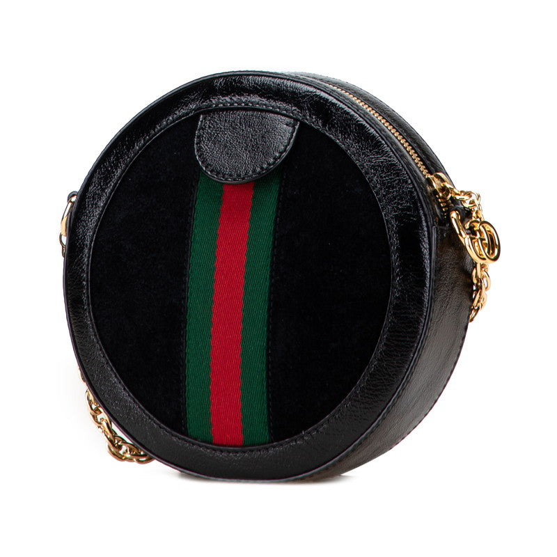 Gucci Ophidia Patent Leather Suede Shoulder Bag