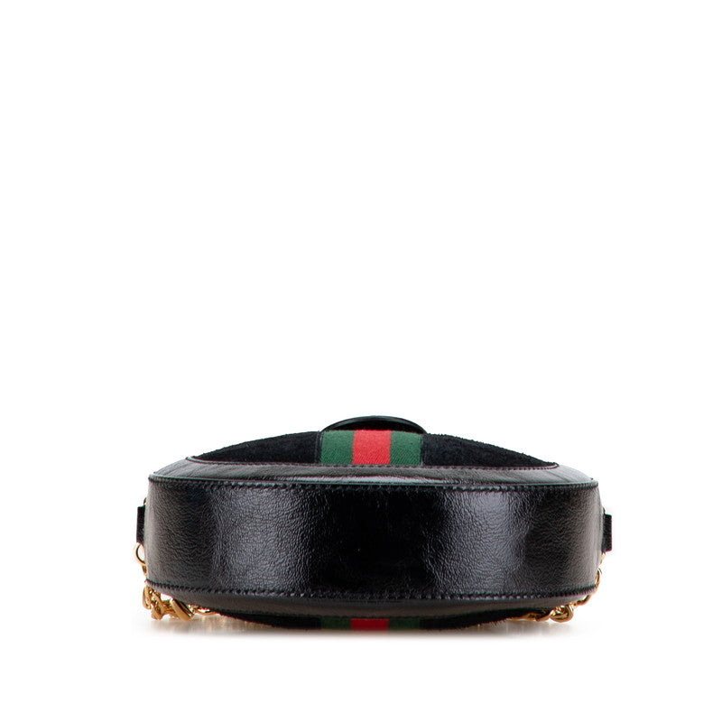 Gucci Ophidia Patent Leather Suede Shoulder Bag