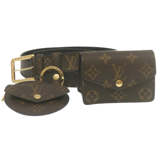 LOUIS VUITTON Monogram Ceinture Daily Multi Pocket Waist Bag M0236Y Auth tp184