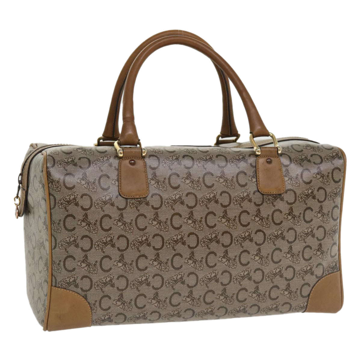 Luxury CELINE C Macadam Canvas Hand Bag Beige tp628