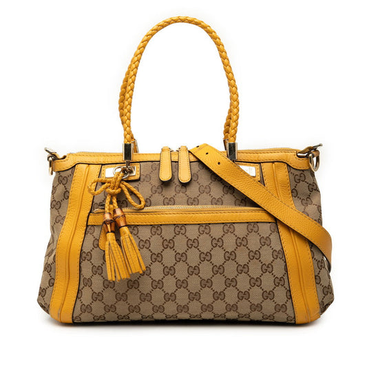 Gucci Bamboo GG Canvas 2way Bag