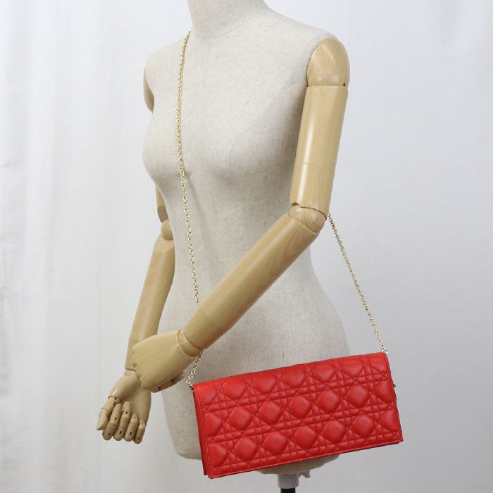 Dior Shoulder Bag Canage Lady Dior ChainShoulder Bag lambskin black Women