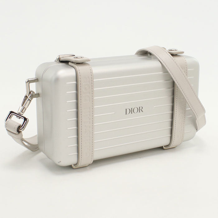 Dior 2DRCA295YWT Personal Crossbody Bag collaboration aluminum silver unisex