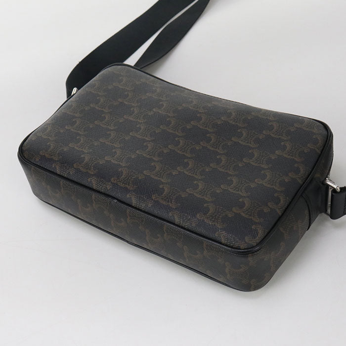 CELINE 19450 2CIM.38OG Medium messenger Triomphe Shoulder Bag black Women
