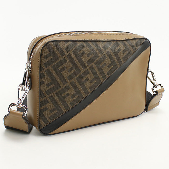 FENDI 7M0286 Camera case Diagonal Shoulder Bag PVC/leather brown mens