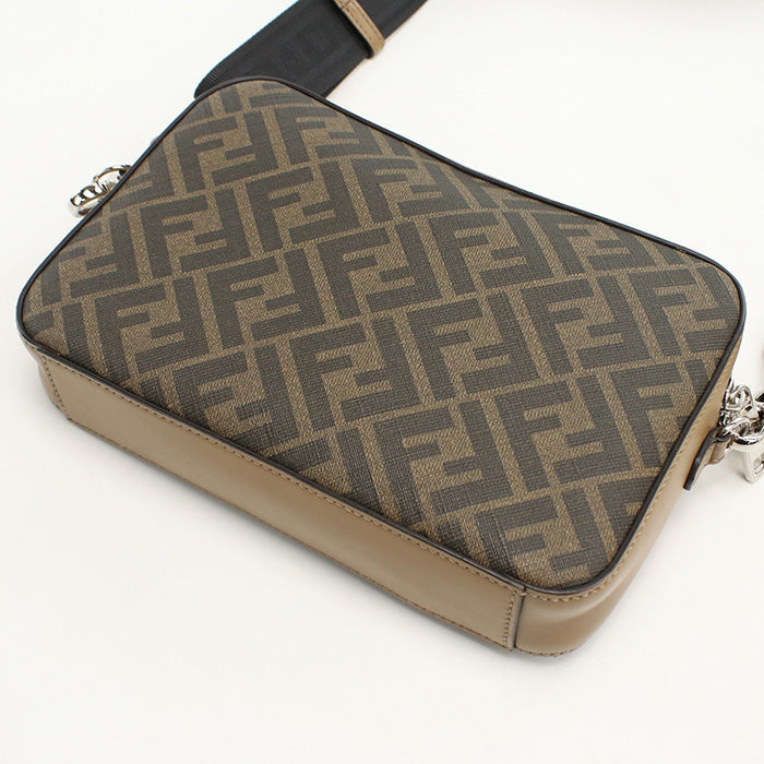 FENDI 7M0286 Camera case Diagonal Shoulder Bag PVC/leather brown mens