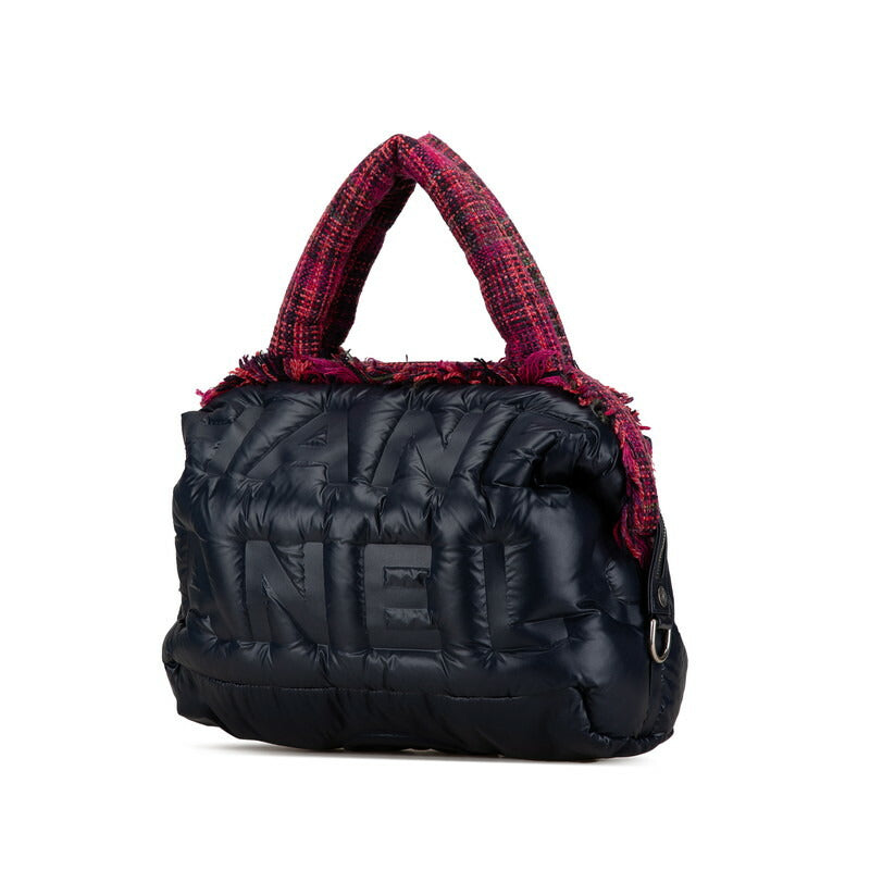 Chanel DouDoune Coco Neige Emboss Logo Nylon Wool 2way Bag