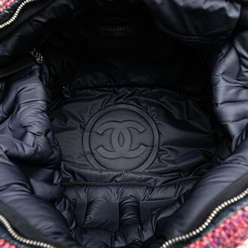 Chanel DouDoune Coco Neige Emboss Logo Nylon Wool 2way Bag