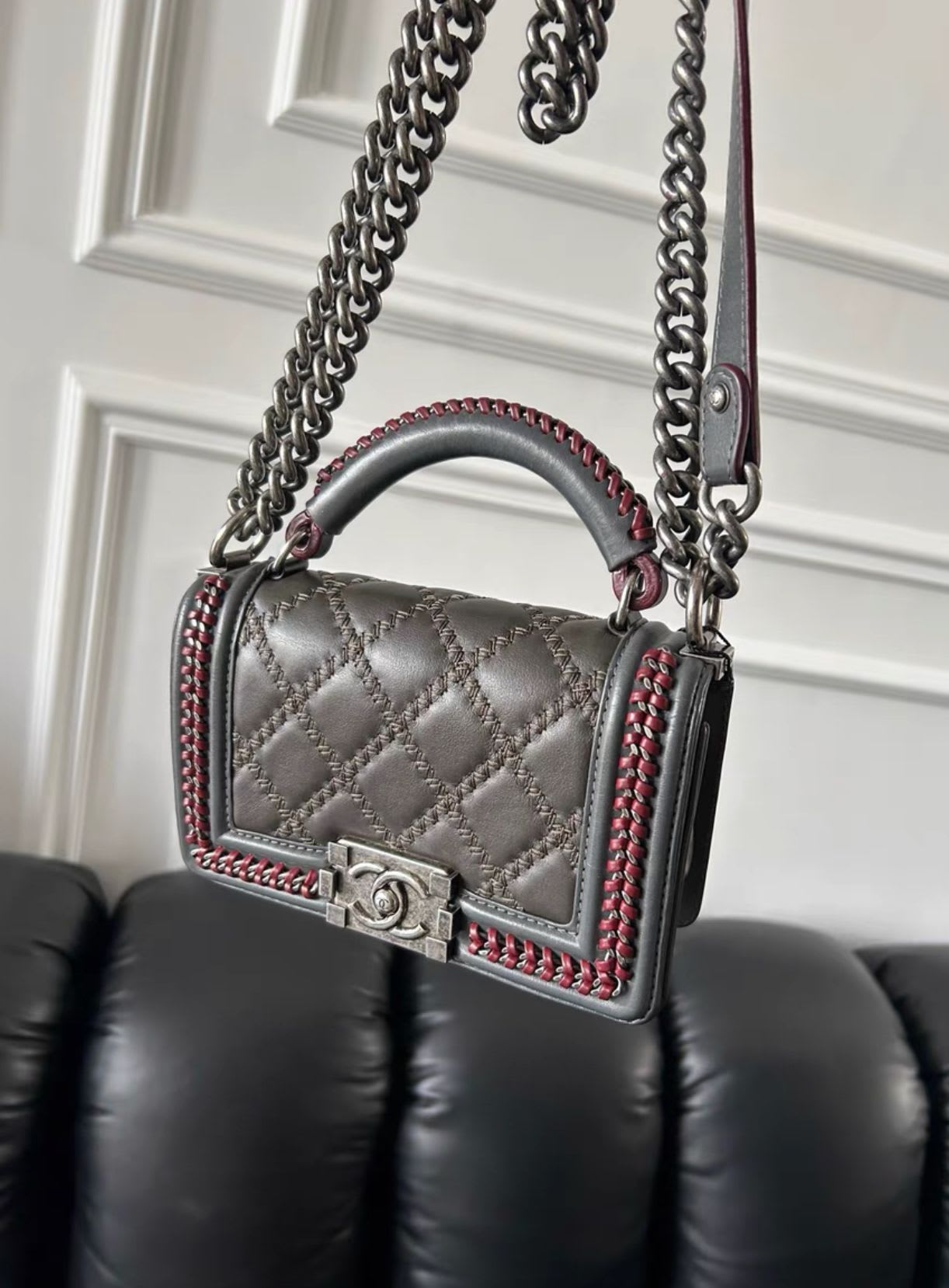 Chanel Boy Leather Shoulder Bag
