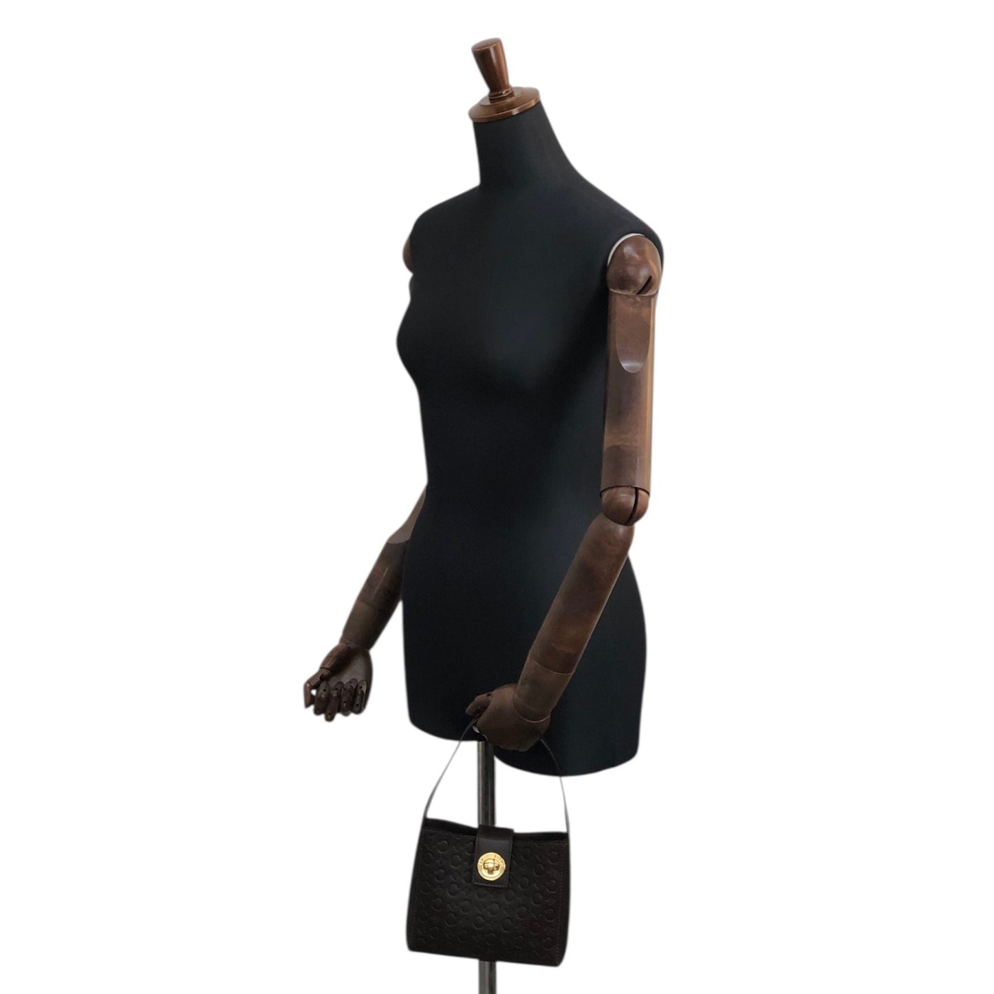 CELINE Turn Lock Small Handbag Brown 2h8bw4