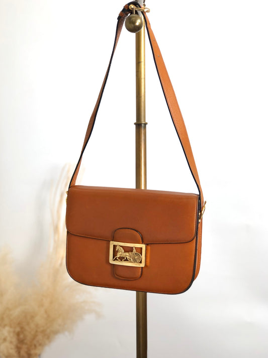 CELINE Horse Carriage Shoulder bag Brown pejihj