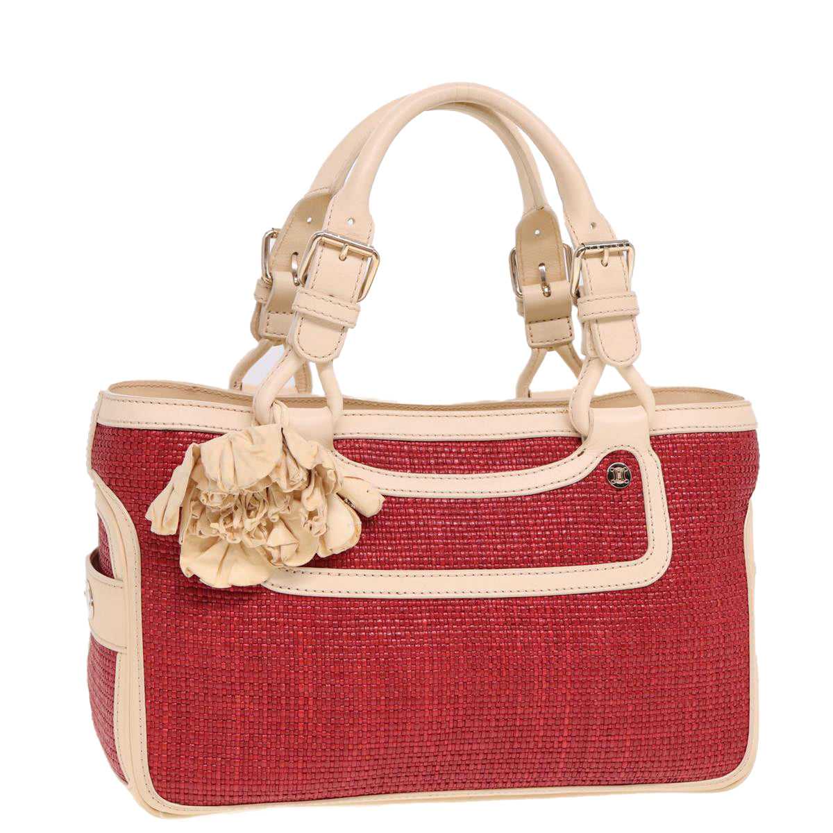 Luxury CELINE Boogie bag Hand Bag Straw Red 13094
