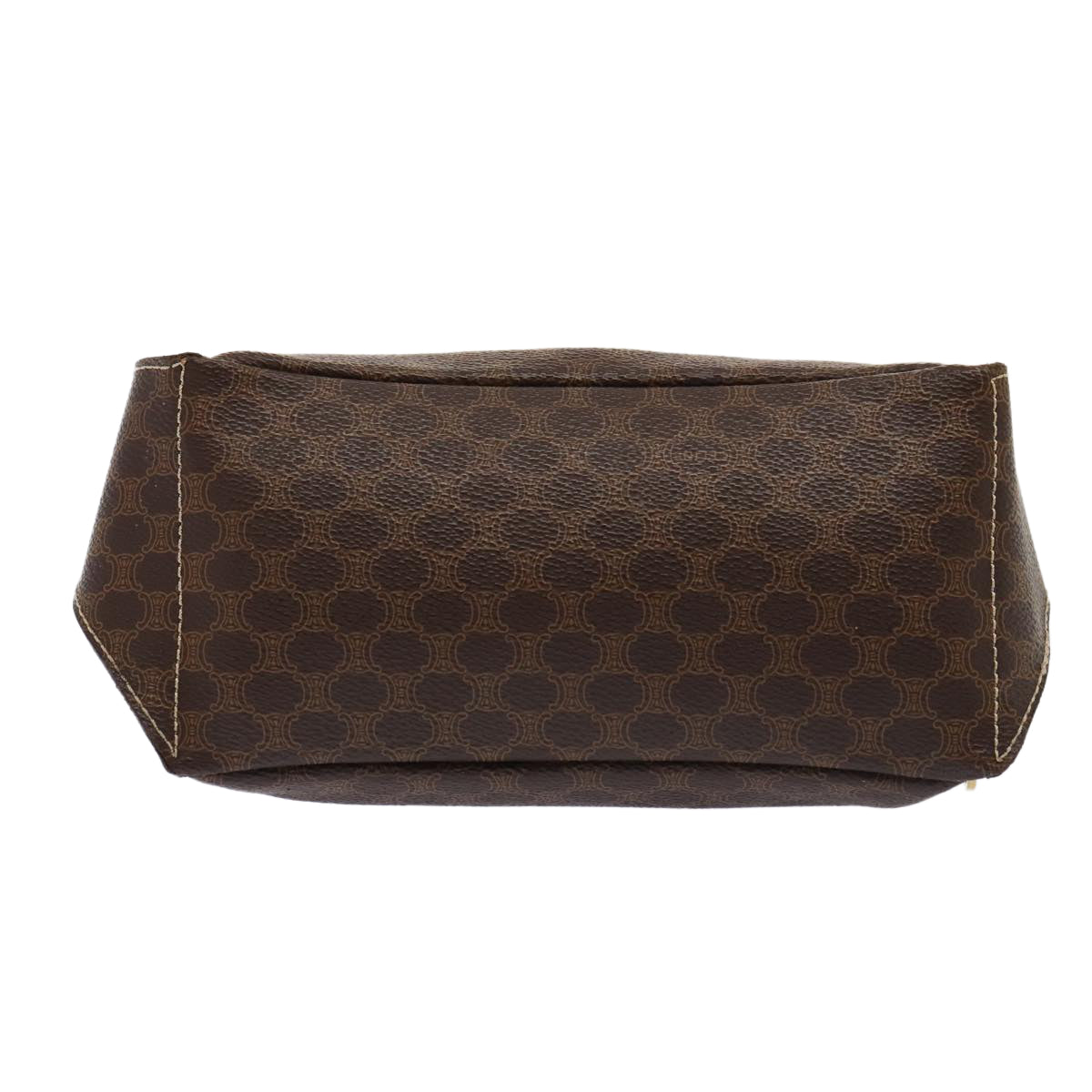 Luxury CELINE Macadam Canvas Body Bag PVC Leather Brown 13330